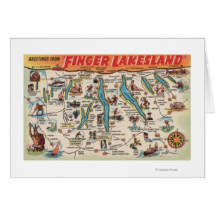 Fingerlakes, New York - Detailed Map