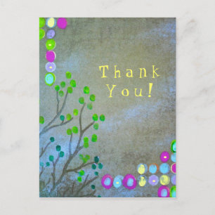 Fingerprint Abstract - Thank You! Postcard