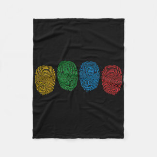 Fingerprint Autism Awareness Neurodiversity Autism Fleece Blanket