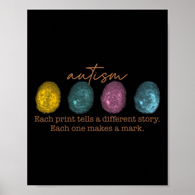 Fingerprint Autism Each Print Tells A Different St (Front)