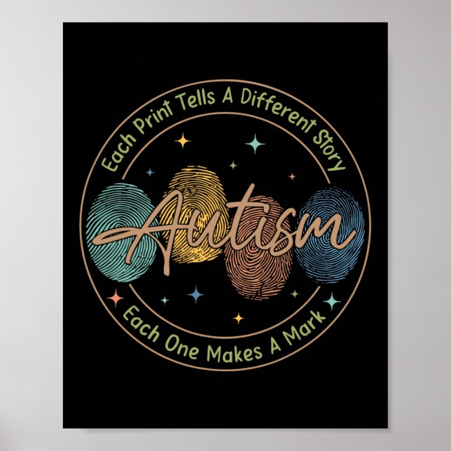 Fingerprint Autism Each Print Tells A Different St (Front)