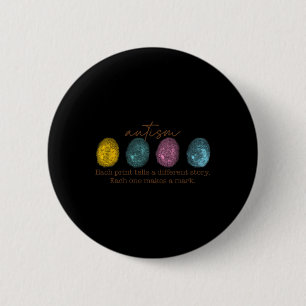 Fingerprint Autism Each Print Tells A Different St 6 Cm Round Badge