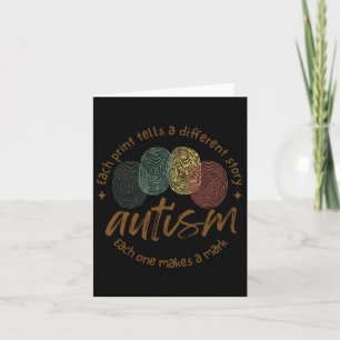 Fingerprint Autism Each Print Tells A Different St Card