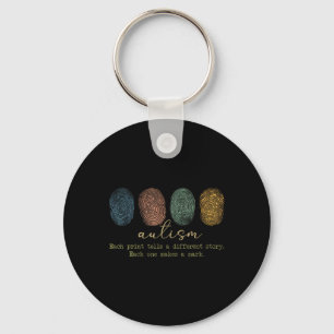 Fingerprint Autism Each Print Tells A Different St Key Ring