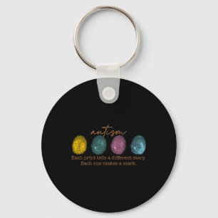 Fingerprint Autism Each Print Tells A Different St Key Ring