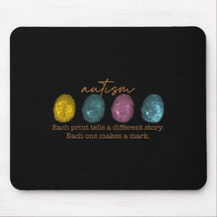 Fingerprint Autism Each Print Tells A Different St Mouse Pad