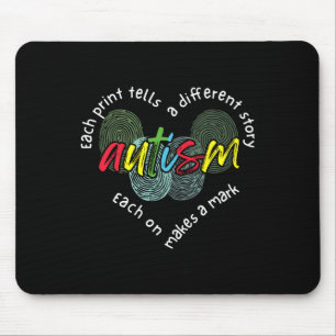 Fingerprint Autism Each Print Tells A Different St Mouse Pad