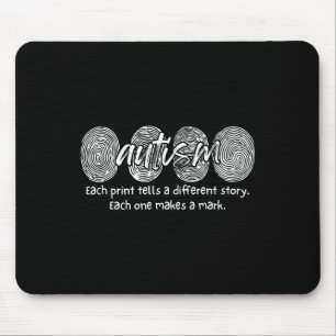 Fingerprint Autism Each Print Tells A Different St Mouse Pad