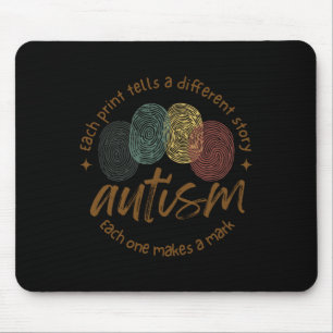 Fingerprint Autism Each Print Tells A Different St Mouse Pad