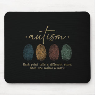 Fingerprint Autism Each Print Tells A Different St Mouse Pad