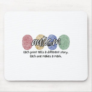 Fingerprint Autism Each Print Tells A Different St Mouse Pad