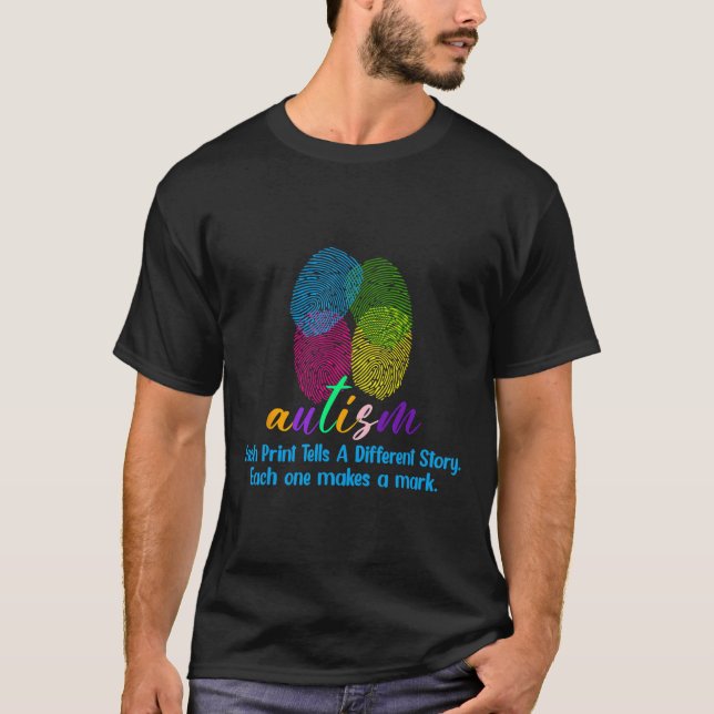 Fingerprint Autism Shirt  (Front)