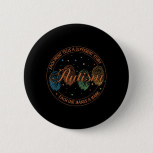 Fingerprint Autism Shirt Each Print Tells A 6 Cm Round Badge