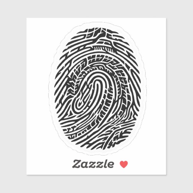 Fingerprint Biker Decal — Identity Vinyl Sticker (Sheet)