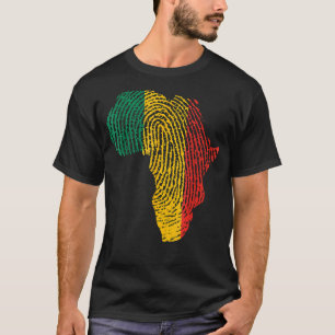 Fingerprint Black History Month Afro African Pride T-Shirt