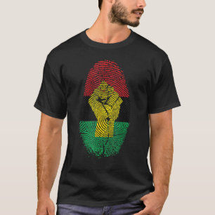Fingerprint Black History Month Afro African Pride T-Shirt