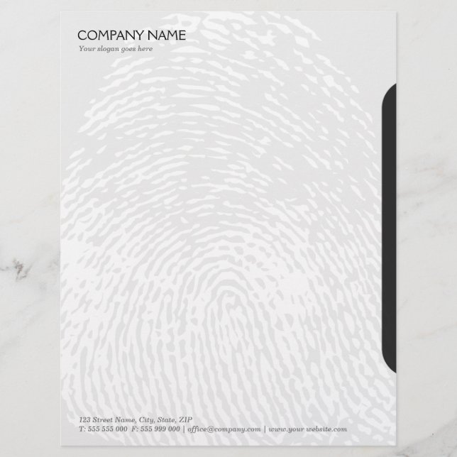 Fingerprint business letterhead (Front)