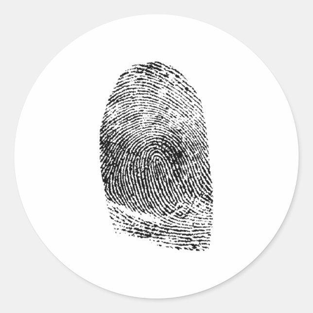 Fingerprint Classic Round Sticker (Front)