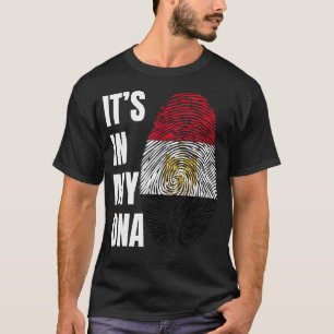 Fingerprint DNA Biometry Egyptian Flag Egypt T-Shirt