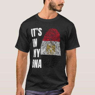 Fingerprint DNA Biometry Egyptian Flag Egypt T-Shirt