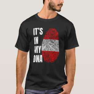 Fingerprint DNA Biometry Flag Austria   T-Shirt