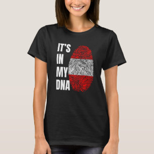 Fingerprint DNA Biometry Flag Austria   T-Shirt