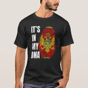 Fingerprint DNA Biometry Flag Montenegro T-Shirt