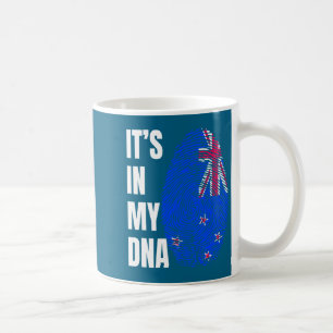 Fingerprint Dna Biometry Flag New Zealand Coffee Mug