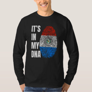 Fingerprint DNA Biometry Flag Paraguay T-Shirt