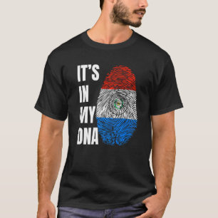 Fingerprint DNA Biometry Flag Paraguay T-Shirt