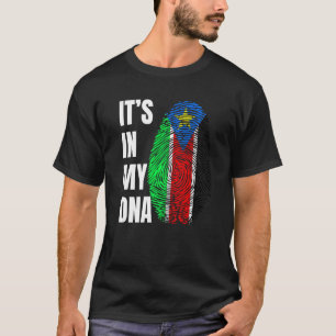 Fingerprint DNA Biometry Flag South Sudan T-Shirt