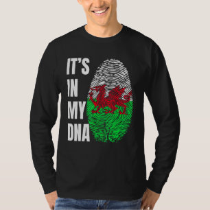 Fingerprint DNA Biometry Flag Wales T-Shirt