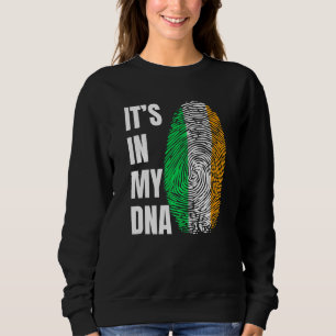 Fingerprint DNA Biometry Irish Flag Ireland   Sweatshirt