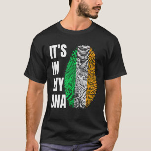Fingerprint DNA Biometry Irish Flag Ireland T-Shirt