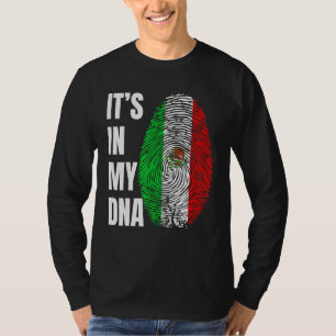 Fingerprint DNA Biometry Mexican Flag Mexico T-Shirt