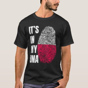 Fingerprint DNA Biometry Polish Flag Poland T-Shirt