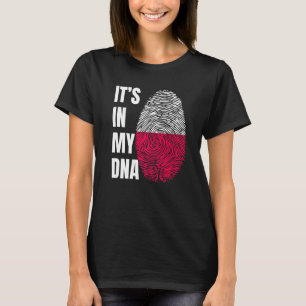 Fingerprint DNA Biometry Polish Flag Poland T-Shirt