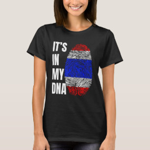 Fingerprint DNA Biometry Thai Flag Thailand T-Shirt