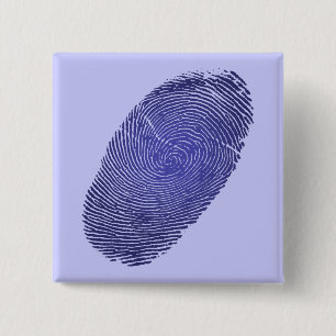 Fingerprint Graphic 15 Cm Square Badge