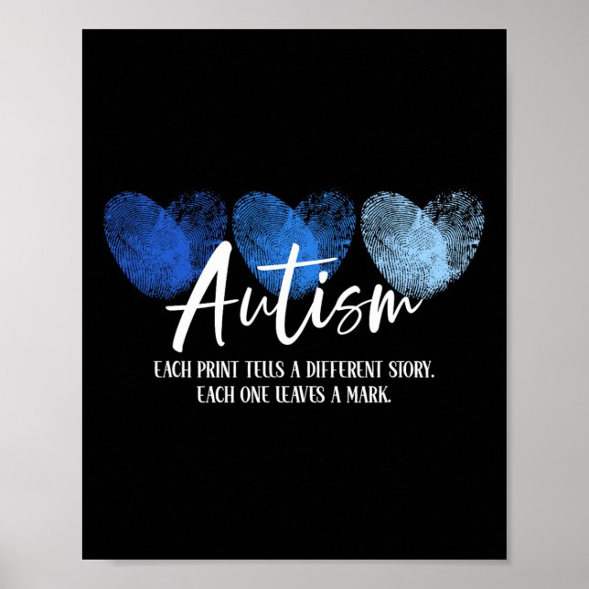 Fingerprint Heart Autism Each Print Tells A Differ (Front)