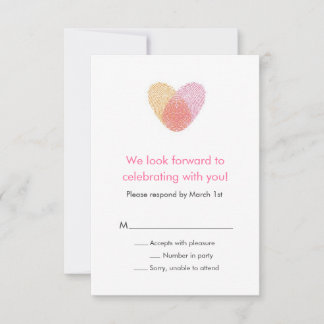 Fingerprint Heart Response Card
