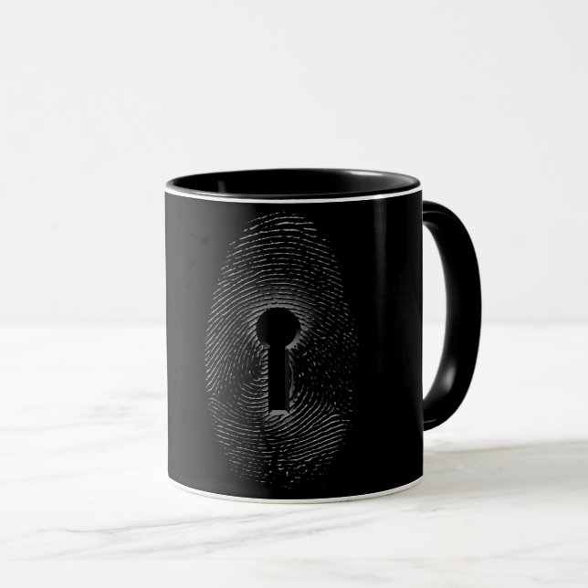 Fingerprint Lock Mug (Front Right)