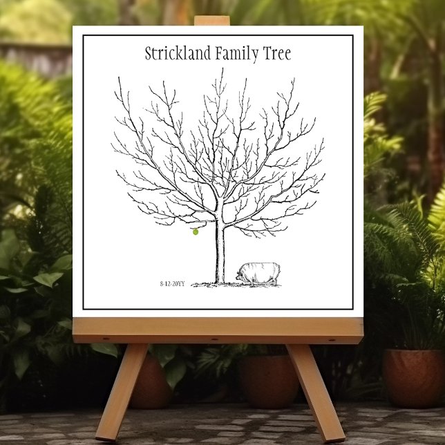 Fingerprint Rustic Hog Family Tree Poster (Creator Uploaded)