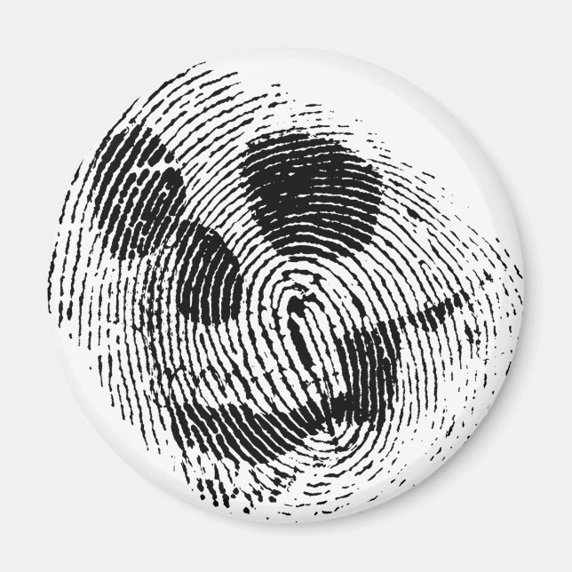 Fingerprint skull magnet (Front)