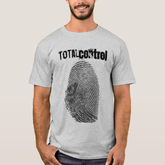 Fingerprint "Total Control" Slogan Social Protest  T-Shirt