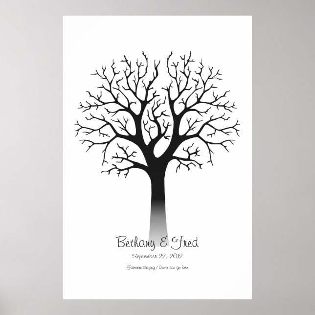 Fingerprint Tree 32"x48" Poster (Front)