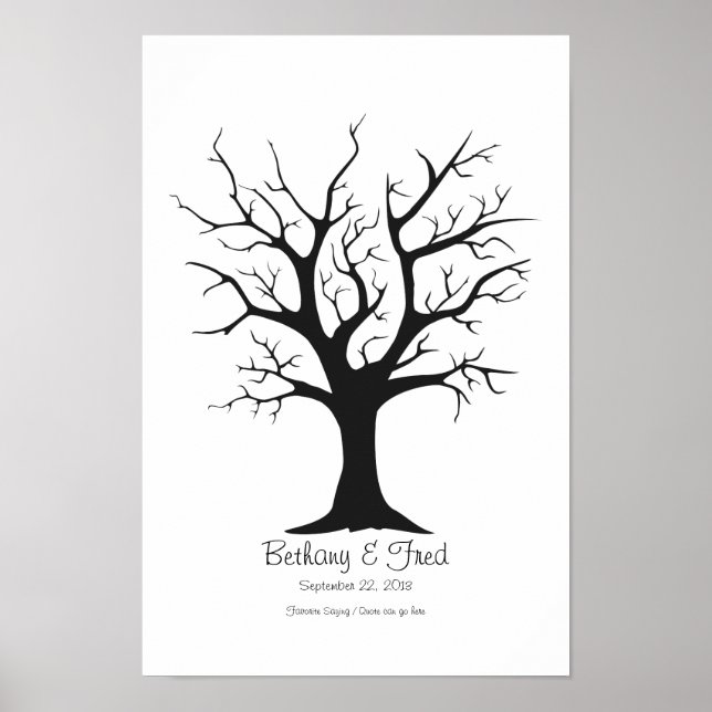 Fingerprint Tree C - 11"x16.5" Poster (Front)
