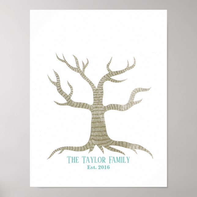 Fingerprint Tree Family Reunion Guestbook (Front)