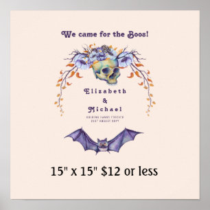 Fingerprint Tree Wreath Halloween BOOS Budget Poster