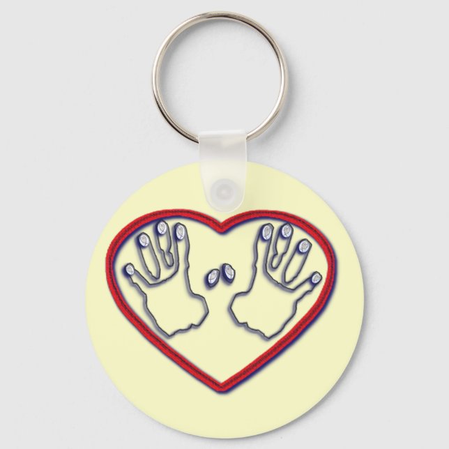 Fingerprints of God - 1 Peter 5:6-7 Key Ring (Front)